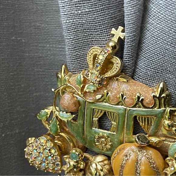 KIRKS FOLLY | CINDERELLA COACH Brooch Pin "Too Late For The Ball" - Picture 7 of 13